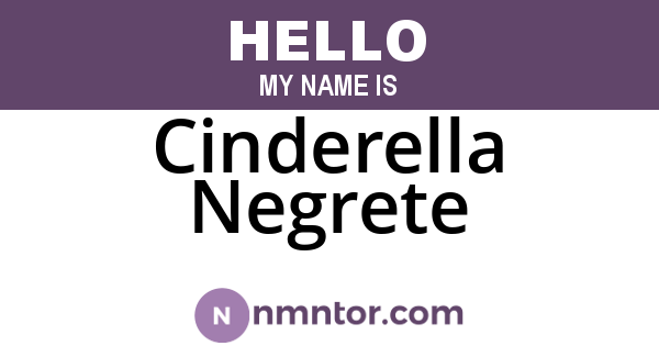 Cinderella Negrete