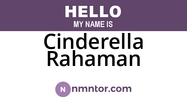 Cinderella Rahaman