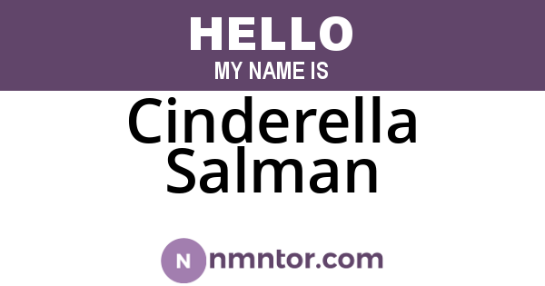 Cinderella Salman