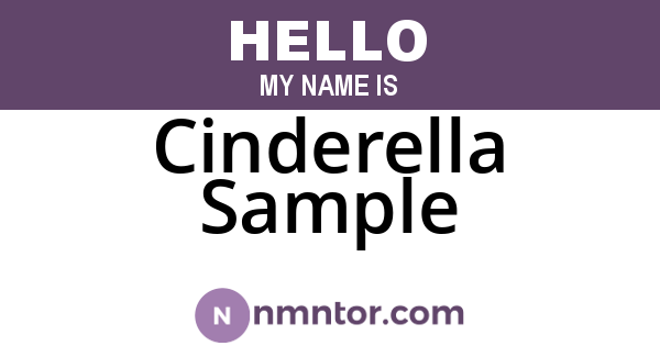 Cinderella Sample