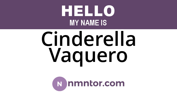 Cinderella Vaquero