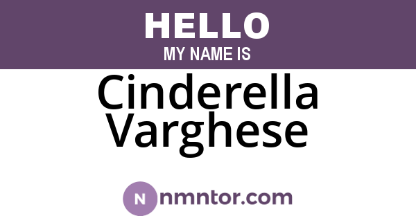 Cinderella Varghese