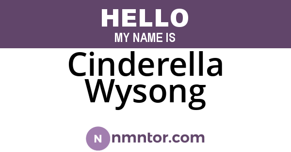 Cinderella Wysong