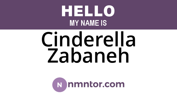Cinderella Zabaneh