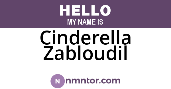 Cinderella Zabloudil