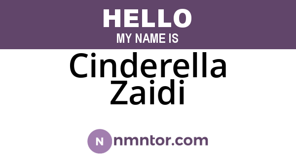 Cinderella Zaidi