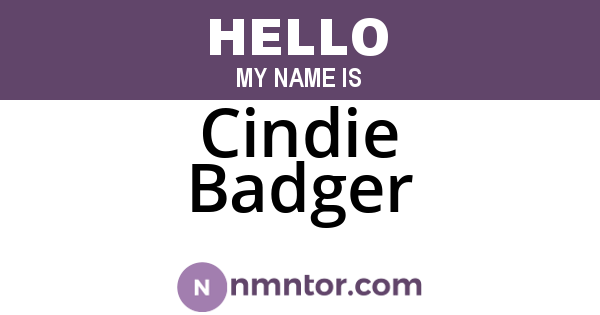 Cindie Badger