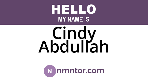 Cindy Abdullah