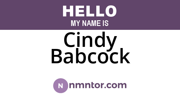Cindy Babcock