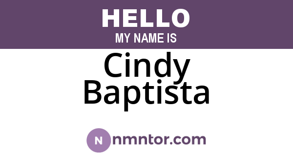Cindy Baptista