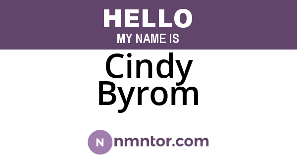 Cindy Byrom