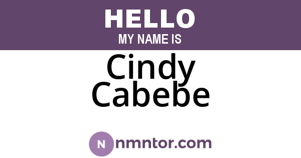 Cindy Cabebe