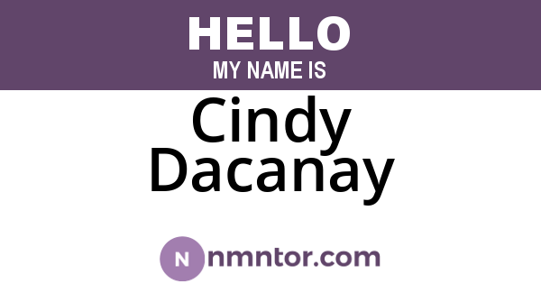 Cindy Dacanay