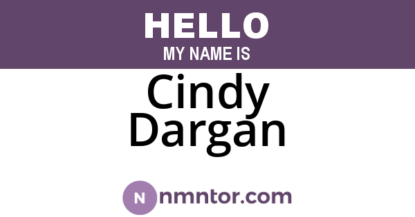 Cindy Dargan