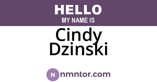 Cindy Dzinski