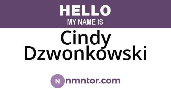 Cindy Dzwonkowski