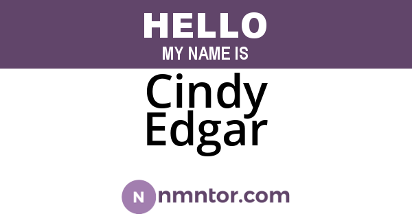 Cindy Edgar