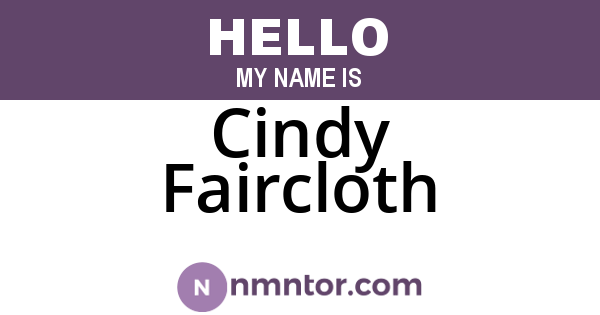 Cindy Faircloth