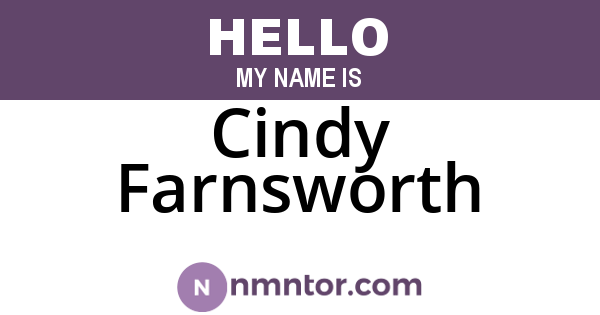 Cindy Farnsworth