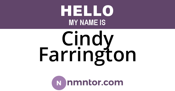 Cindy Farrington
