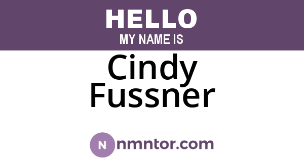 Cindy Fussner