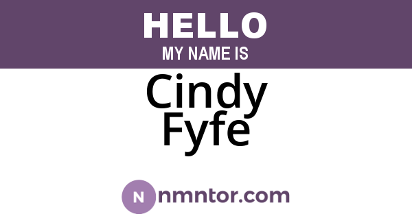 Cindy Fyfe