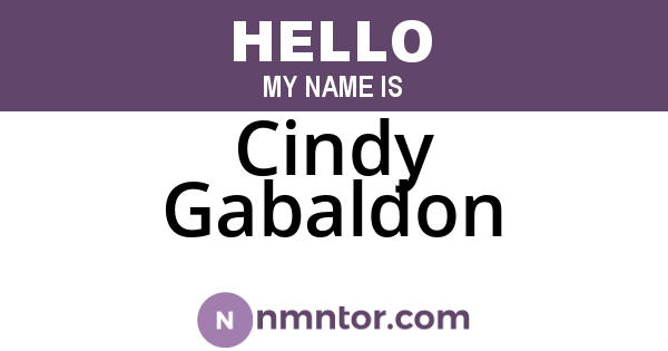 Cindy Gabaldon
