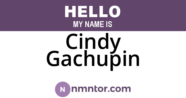 Cindy Gachupin