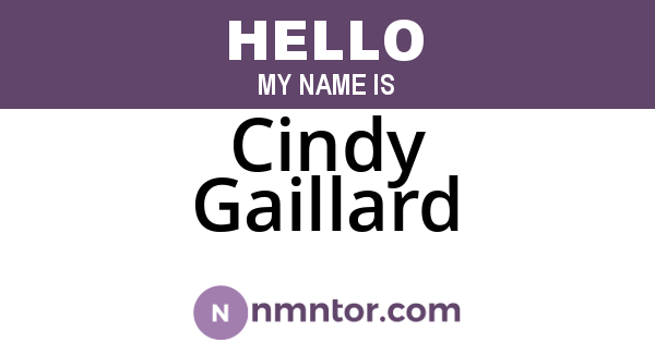 Cindy Gaillard