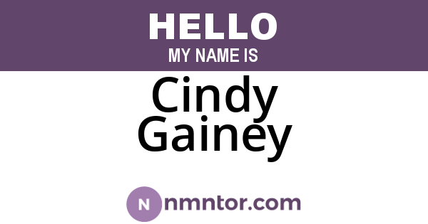 Cindy Gainey