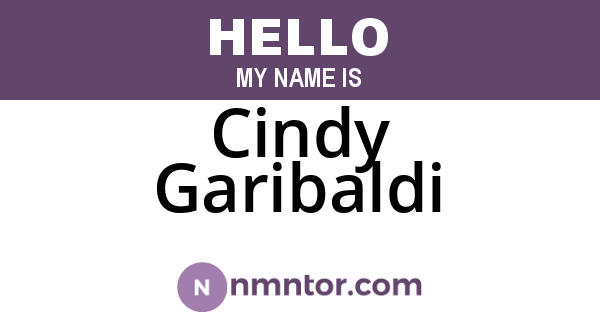 Cindy Garibaldi