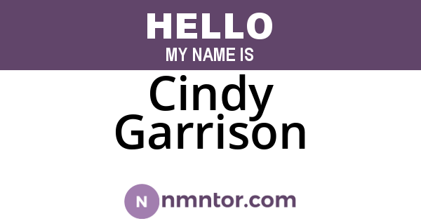 Cindy Garrison