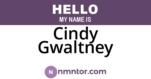 Cindy Gwaltney