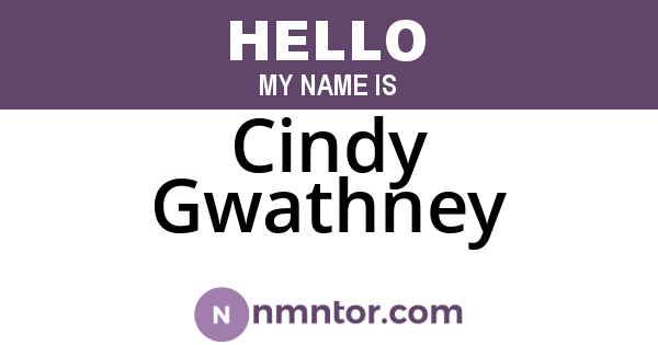 Cindy Gwathney
