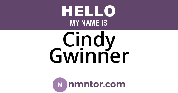 Cindy Gwinner