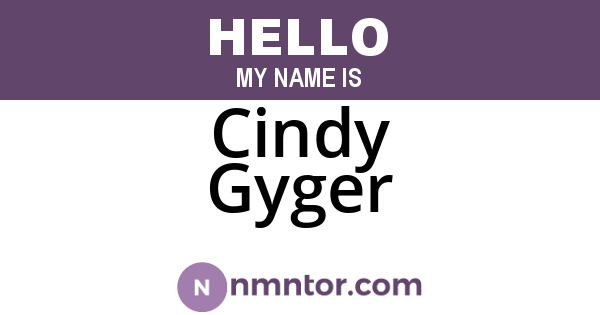 Cindy Gyger