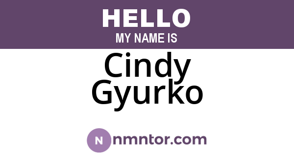 Cindy Gyurko