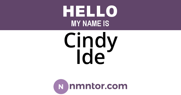 Cindy Ide