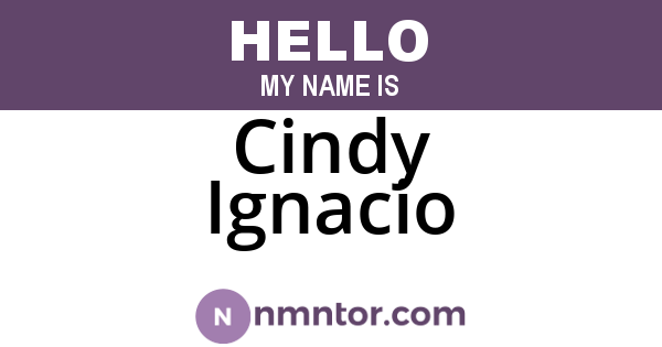 Cindy Ignacio