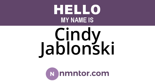 Cindy Jablonski