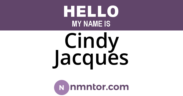 Cindy Jacques