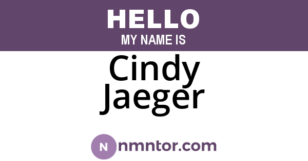 Cindy Jaeger