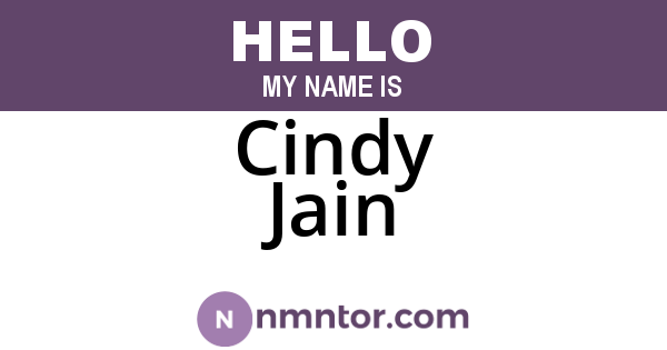 Cindy Jain