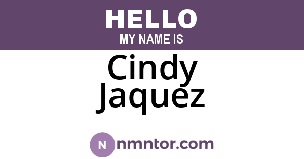 Cindy Jaquez
