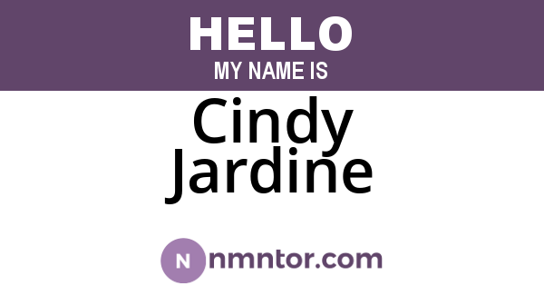 Cindy Jardine