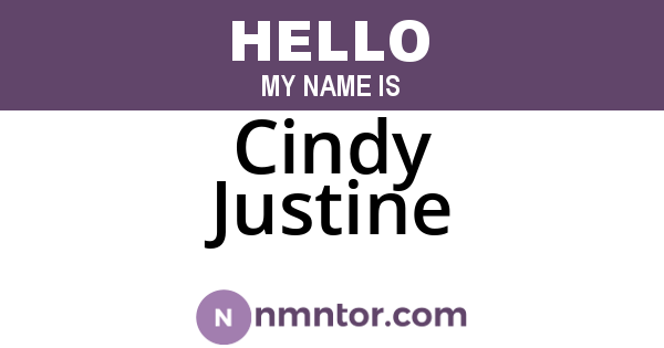 Cindy Justine