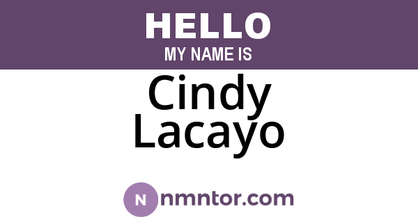 Cindy Lacayo