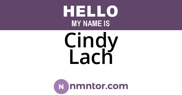 Cindy Lach