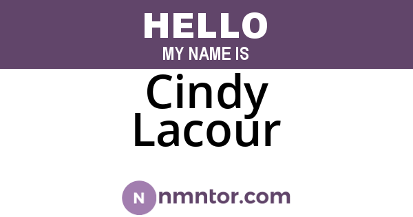 Cindy Lacour