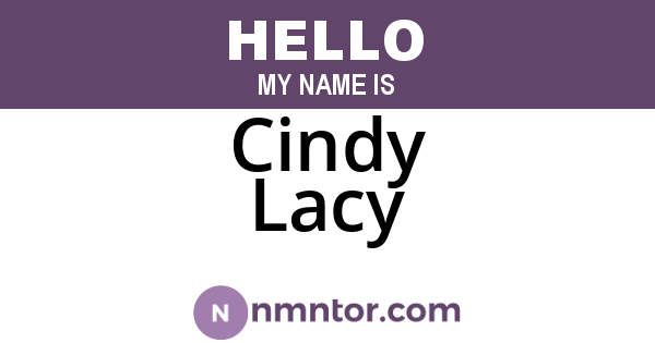 Cindy Lacy